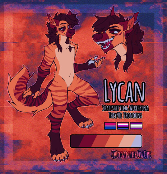 Lycan The Werehyena Reference Sheet Simplified